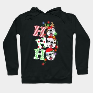 Ho Ho Ho Funny Christmas For Bulldog Lovers Hoodie